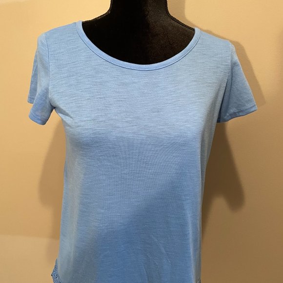 Xhilaration Womens Laces Trimmed Open Back Sht Sl Top sz XL - Picture 6 of 6